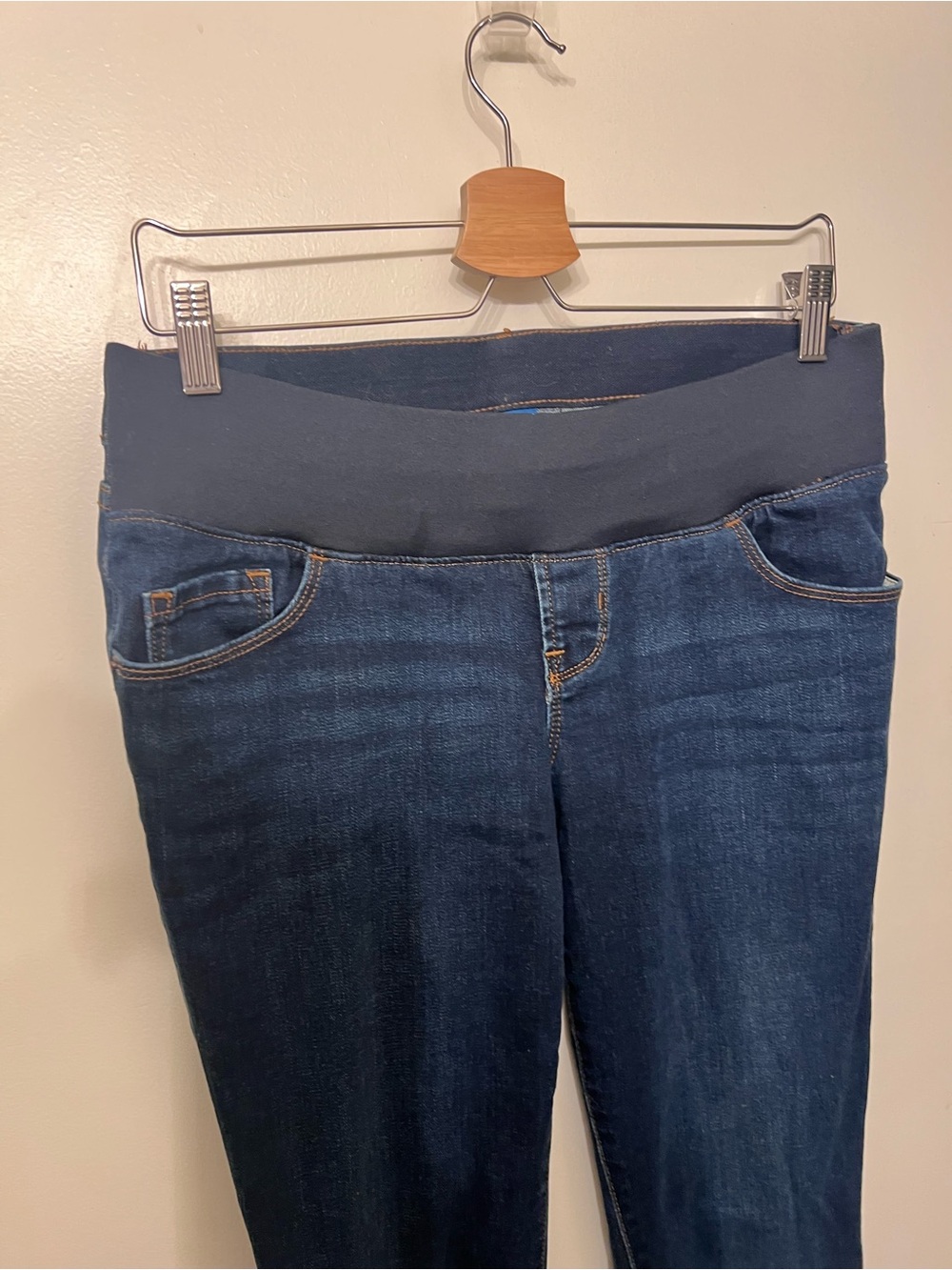 6 Old Navy Maternity Jeans skinny fit low front panel pregnancy medium/dark wash